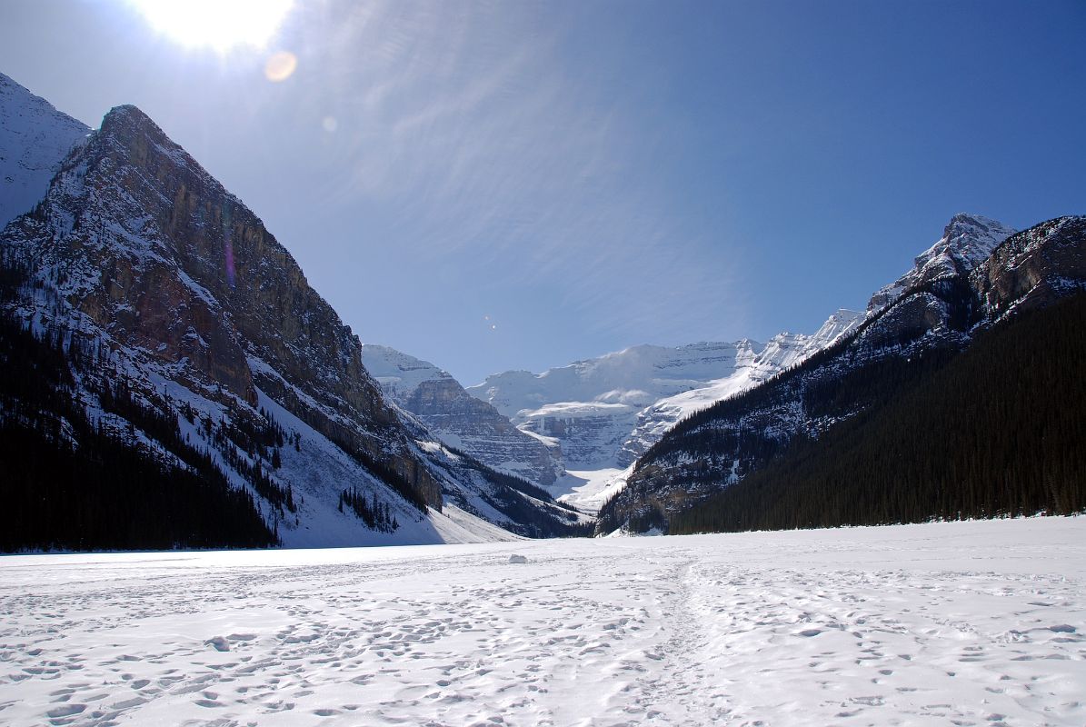11 Fairview Mountain, Mount Lefroy, Mount Victoria, Mount Whyte and Frozen Lake Louise Afternoon